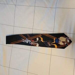 Looney Toons RARE Vintage 1995 Bugs Bunny Daffy Duck Tasmanian Devil tie